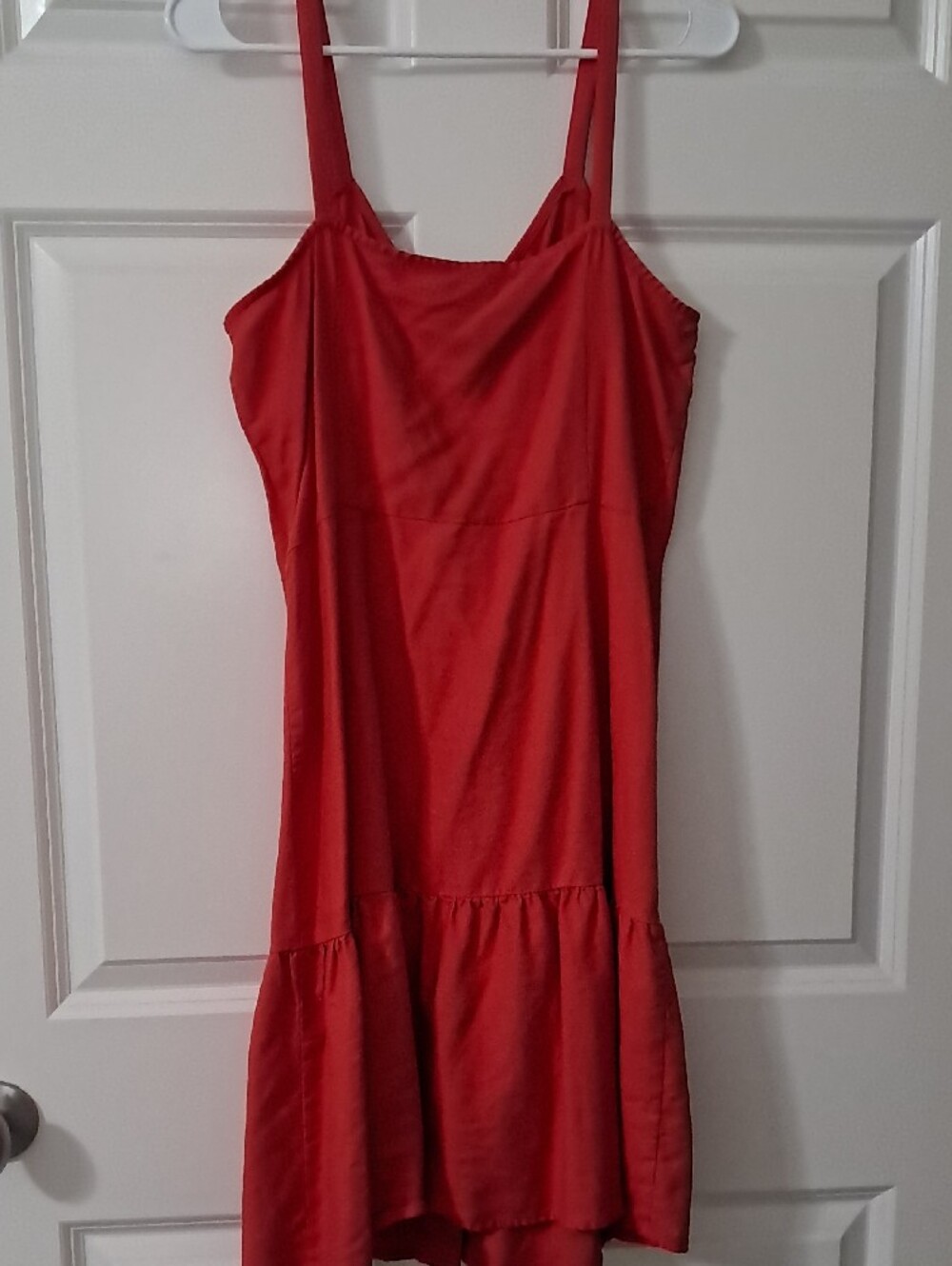 Button-Front Red Sundress - Picture 2 of 4